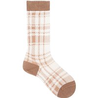 HUDSON Damen GLENCHECK -  35/38 - Damen Langsocken mit klassischem Glencheck-Muster - Beige Gold  (Beige) Hersteller: Hudson Bestellnummer:4037381908546