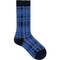 HUDSON Damen GLENCHECK -  35/38 - Damen Langsocken mit klassischem Glencheck-Muster - Marine (Blau) Hersteller: Hudson Bestellnummer:4037381908522