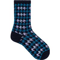 HUDSON Damen HOUNDSTOOTH -  35/38 - Damen Socken mit angesagtem Hahnentritt-Muster - Marine (Blau) Hersteller: Hudson Bestellnummer:4037381908171