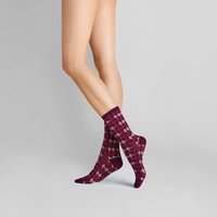 HUDSON Damen HOUNDSTOOTH -  39/42 - Damen Socken mit angesagtem Hahnentritt-Muster - Sweet lilac (Pink/Violett) Hersteller: Hudson Bestellnummer:4037381908201