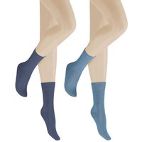 HUDSON Damen ONLY 2-PACK -  35/38 - Socken im Doppelpack für jeden Trageanlass - Blue (Blau) Hersteller: Hudson Bestellnummer:4037381827397