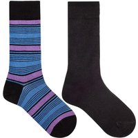 HUDSON Damen STREAK 2-PACK -  35/38 - Modische Damen Socken im Doppelpack  - Blue moon (Blau) Hersteller: Hudson Bestellnummer:4037381908966