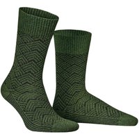 HUDSON Herren RARE -  39/42 - Socken mit coolem Retro-Muster - Forest 0885 (Grün) Hersteller: Hudson Bestellnummer:4037381916428