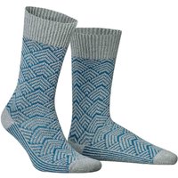 HUDSON Herren RARE -  39/42 - Socken mit coolem Retro-Muster - Silber (Grau) Hersteller: Hudson Bestellnummer:4037381916404