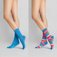 Hudson Basicsocken Prowl 2-Pack (2-Paar) Damen Socken 2-Pack bestehend aus gemusterten und unifarbenen Socken Hersteller: Hudson Bestellnummer:4037381905651